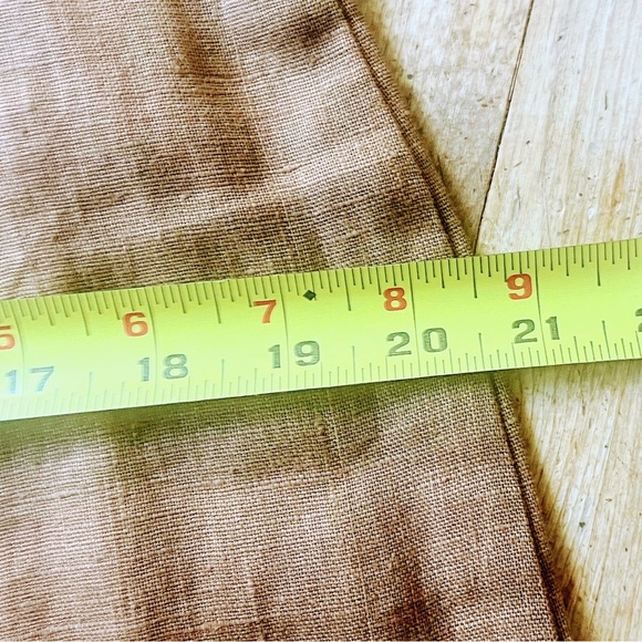 Carol Anderson Vintage linen Dress size Medium Brown Embroidered - Picture 10 of 11